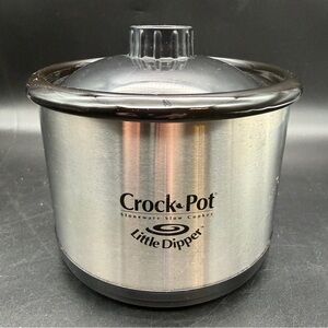 Mini Crock Pot Little Dipper Food Warmer Stoneware Slow Cooker Rival 16 oz